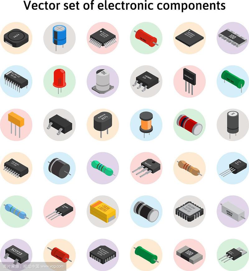 大量的電子元器件